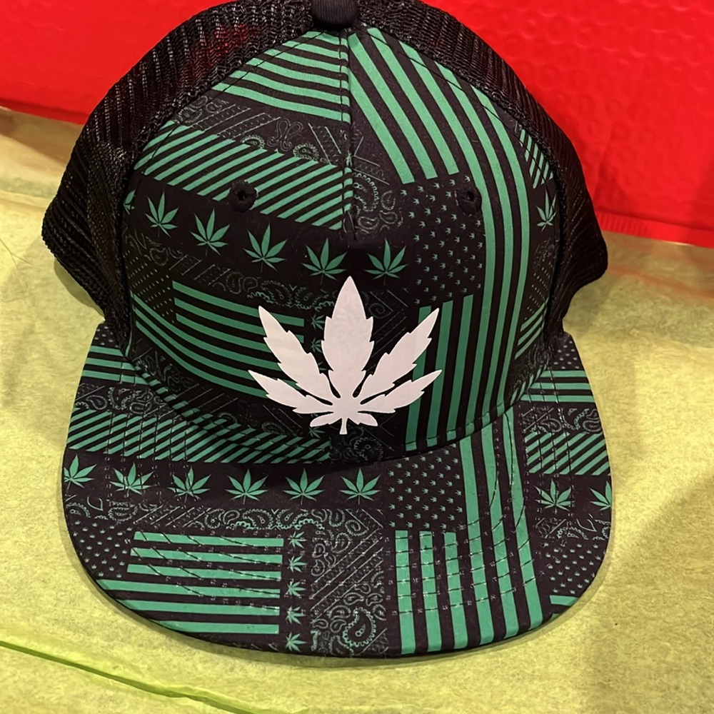 OSFM Leafy SnapBack Hat NWT